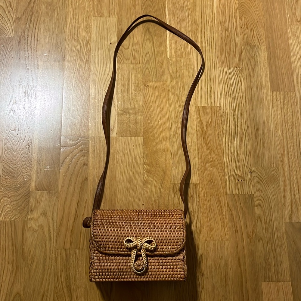 Basket bag (rattan handwoven) (similar one selling at J.Crew for $165)